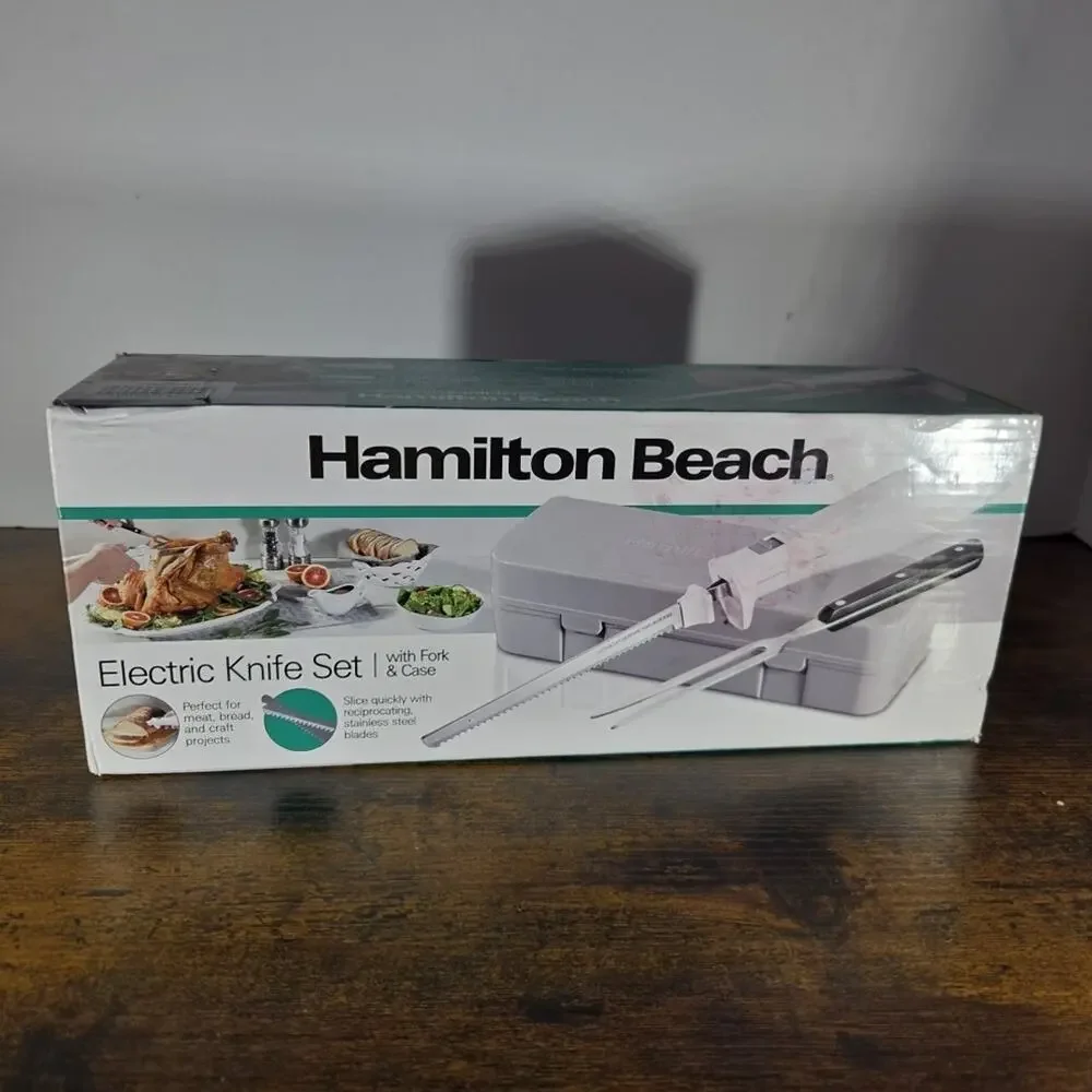 Hamilton Beach Electric Knife Set Carving Meats, Poultry, Bread, Crafts More New